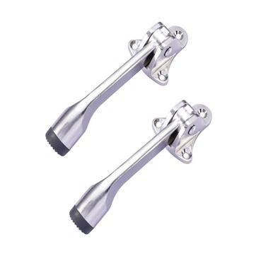 Eforlike 2 Pcs Zinc Alloy Kickdown Door Stop Durable Door Holder with Soft Rubber Bumper