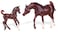 Breyer Classics Chestnut Arabian Horse  Foal Toy Set