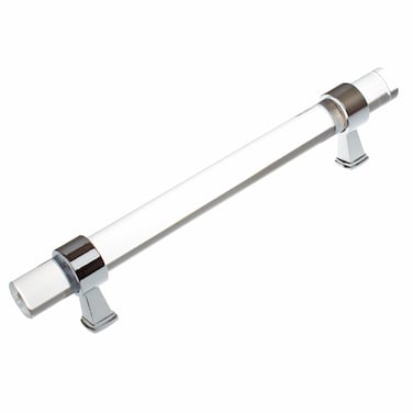 GlideRite Hardware 4718128PC50 Clear Acrylic Cabinet Drawer Pulls 50 Pack 5 Polished Chrome