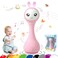 alilohuohuotu Smarty Bunny Shake  Tell Newborn Musical Toy Rattle Teether with Color LearningMusicSongBedtime Story ChewSafe Luminous Ears BPA Free for Kids and Baby Pink