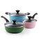 Cook N Home 6Piece Nonstick Ceramic Coating Cookware Set Multicolor