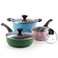 Cook N Home 6Piece Nonstick Ceramic Coating Cookware Set Multicolor