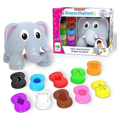 The Learning Journey Learn with Me  Shapes Elephant  Color  Shapes Teaching Toddler Toys  Gifts for Boys  Girls Ages 2 Years and Up  Preschool Learning Toy Multi
