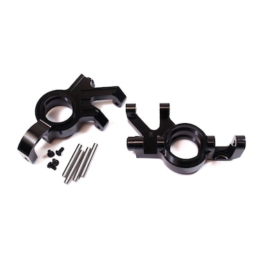 Racers Edge 1900Bk XMaxx Aluminum Steering Knuckle Set  Black