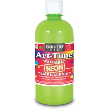 Sargent Art ArtTime Washable Tempera Paint Neon Green 16 oz