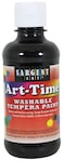 Sargent Art ArtTime Washable Tempera Paint 8 Oz Classic Black Color Matte Finish FlipCap NonToxic