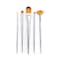 Royal  Langnickel Zen 5pc Standard Handle Brush Set Includes  Oval Wash Angular Shader Fan  Round Brushes
