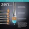 Royal  Langnickel Zen 5pc Standard Handle Brush Set Includes  Oval Wash Angular Shader Fan  Round Brushes