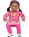 Sophias 15 Inch Pink Print Dress Pink Leggings and Headband 3 Piece Baby Doll Outfit  Doll Not Included