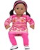 Sophias 15 Inch Pink Print Dress Pink Leggings and Headband 3 Piece Baby Doll Outfit  Doll Not Included