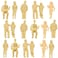 Evemodel P25SB All Seated 125 UnPainted White Figures G Scale People for Model Trains 18PCS
