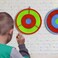 Gamie Dart Board Set for Kids  Includes 3 Dartboards and 6 Darts  Kid Safe Dartboard Kit for Boys and Girls  Great Gift Party Activity Bedroom Wall Decor Idea  Red Blue and Green