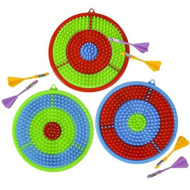 Gamie Dart Board Set for Kids  Includes 3 Dartboards and 6 Darts  Kid Safe Dartboard Kit for Boys and Girls  Great Gift Party Activity Bedroom Wall Decor Idea  Red Blue and Green