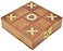 SKAVIJ Wooden Handmade Tic Tac Toe Travel Board Game Brown