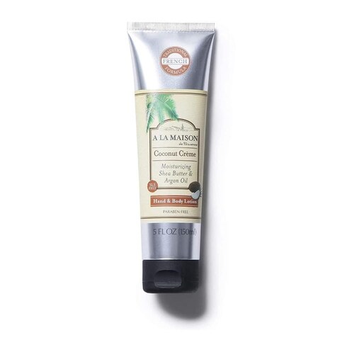 A LA MAISON Coconut Creme Lotion for Dry Skin  Natural Hand and Body Lotion 1 Pack 5 oz Bottle