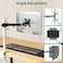 WALI Single Monitor Arm Fully Adjustable Pole Mount Bracket for WALI Monitor Mounting System 001ARM Black