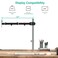 WALI Single Monitor Arm Fully Adjustable Pole Mount Bracket for WALI Monitor Mounting System 001ARM Black