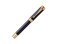 PARKER Duofold Centennial Fountain Pen Prestige Blue Chevron Fine Solid Gold Nib Black Ink and Convertor 1931369