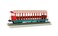 Bachmann Trains  Jackson Sharp OpenSided Excursion Car  Amusement Park Cream Red and Aqua HO ScalePrototypical Colors19345