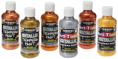 Sargent Art 175099 8 oz Metallic Tempera Paint Set