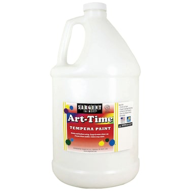 Sargent Art White ArtTime Tempera Paint Gallon 128 Fl Oz Pack of 1