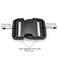 SGH Pro Extra Thick Military Grade Dual Adjustable Quick Side Release Buckles Clips Snaps 2 Wide 2 Pack No Sewing Heavy Duty Plastic Replacement for Nylon Strap Webbing Boat Cover Backpack Fanny Pack