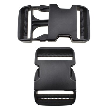 SGH Pro Extra Thick Military Grade Dual Adjustable Quick Side Release Buckles Clips Snaps 2 Wide 2 Pack No Sewing Heavy Duty Plastic Replacement for Nylon Strap Webbing Boat Cover Backpack Fanny Pack