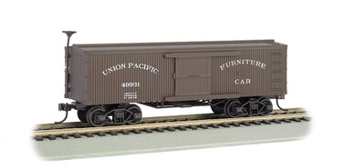 Bachmann OldTime Box Car  Union Pacific  N Scale Prototypical Brown