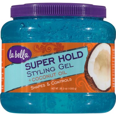 La Bella Super Hold Styling Gel  Coconut Oil 353oz