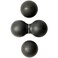 4KOR Fitness Massage Balls for Deep Tissue Muscle Recovery Perfect for Myofascial Release and Trigger Point Therapy Firm  Medium Firm Black
