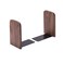 Vintage Wooden Bookends with Metal Base 2 Pcs Heavy Duty Black Walnut Book Stand with AntiSkid Dots for Office Desktop or Shelves
