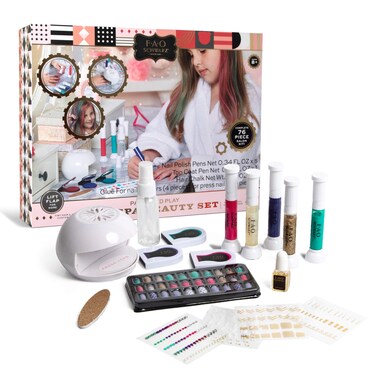 FAO Schwarz 76Piece Pampered Play Day Spa Beauty Set Bring The Salon Experience Home for Your Children