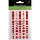 Eyelet Outlet AdhesiveBack Enamel Dot 60 Pack Red