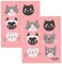 Now Designs Swedish Sponge Reusable Dishcloth Cats Meow 65 x 8 inches Set of 2