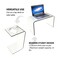 Lavish Home Acrylic Side Table  C Shaped End Table  Multipurpose Modern Furniture for Living Rooms and Offices Clear