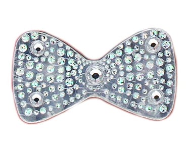 Mia Hair StickersClipLess Small Hair Ornaments That Stick To The Hair With Grippit MaterialSilver BowMeasures 15 1 piece per package