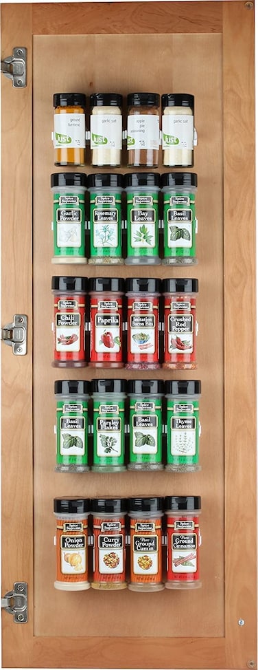 Spice Rack 36 Spice Gripper Spice Racks Strips Cabinet Cabinet Door  Use Spice Clips for Spice Organizer  Stick or Screw Spice Storage Spice Clips