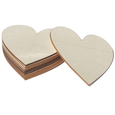 4 inch Wood Hearts Natural Unfinished Wood Heart Cutout Shape4 inch10 Pieces