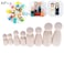 Haodeba 8pcs Unfinished Wood Doll Bodies Assorted Wooden People Shapes for Arts and Crafts
