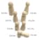 Haodeba 8pcs Unfinished Wood Doll Bodies Assorted Wooden People Shapes for Arts and Crafts