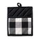 DII Buffalo Check Kitchen Collection Classic Farmhouse Kitchen Set Potholder Black  White 2 Piece