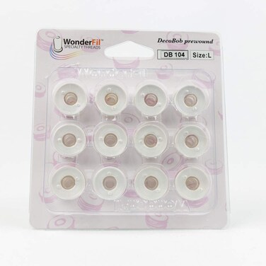 WonderFil Specialty Threads DecoBob PreWound Bobbins Size L  White