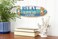 Beachcombers Relax Surfboard Shape 142inch Length Plaque Blue