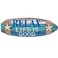 Beachcombers Relax Surfboard Shape 142inch Length Plaque Blue