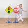 edxeducation Traffic Sign Set  Set of 6  Stoplight Speed Limit Pedestrian GO One Way and Stop  Easy 3Step Assembly  Create Obstacle Courses for Bikes Toy Trucks and Scooters