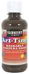 Sargent Art ArtTime Washable Tempera Paint 8 Oz Brown Color Matte Finish FlipCap NonToxic