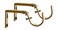 Meriville Set of 2 Gold Curtain Drapery Rod Bracket for 1 14Inch Rod Adjustable