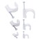 Mini Skater 7mm10mm16mm Nylon Steel Nail in Circle Round Ethernet Cable Clip kit 300PcsWhite