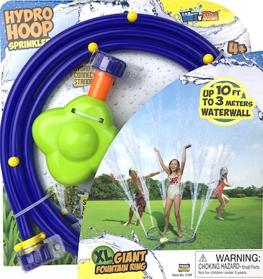 Hydro Hoop Sprinkler Ring Kids Backyard Splashing Water Play Outdoor Toy from PRIME TIME Toys wMultiple Fountain Spouts