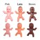 FECEDY 321pcs Mini Plastic Babies Crafting Baby Dolls for Baby Shower Party Decorations Baby Birthday Party Favors Baby Bathing 1 BrownLatinPink